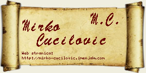 Mirko Čučilović vizit kartica